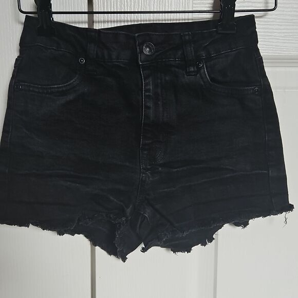 Black Denim Women's Shorts - Picture 7 of 16